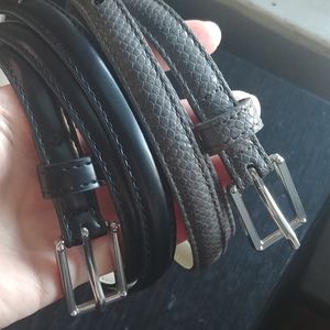 2 Office Appropriate Belts Faux Leather Like New